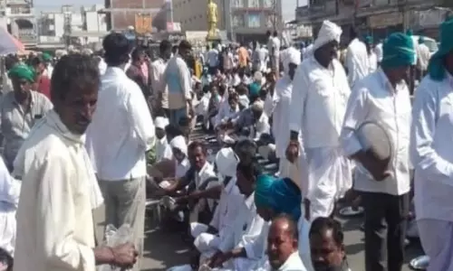 Farmers Protest in Siddipet District