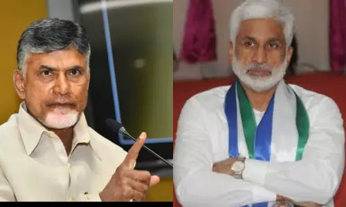 Again Vijayasairedy fires on Chandrababu