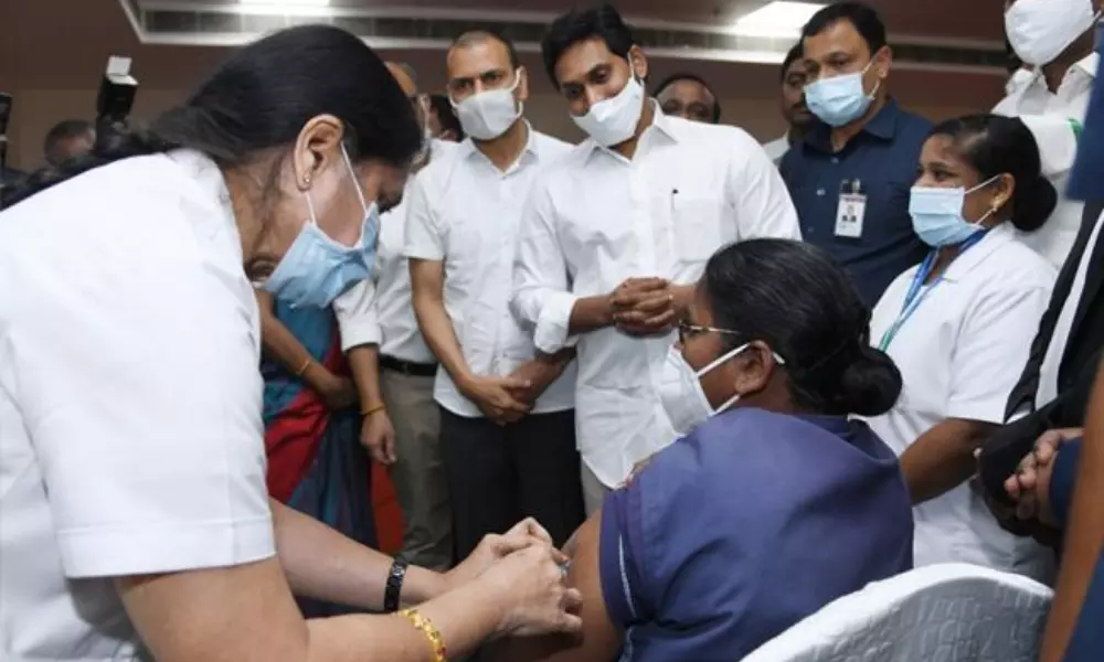 AP CM YS Jagan Launched Corona Vaccination in Vijayawada