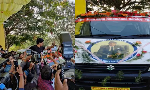 Sonu Sood Started free Aumbulance Services in Hyderabad Sonu Sood Started free Aumbulance Services in Hyderabad