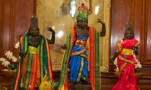 Arrangements for the new Sitarama Lakshmana idols at Ramatirtham