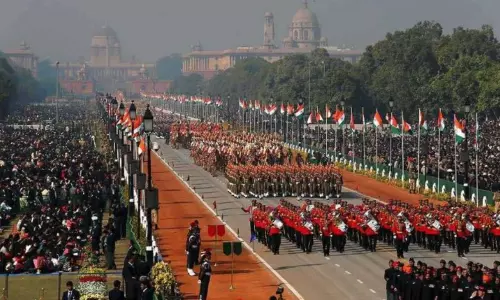 The Rajpath route in Delhi is ready for the 72nd Republic Day celebrations The Rajpath route in Delhi is ready for the 72nd Republic Day celebrations