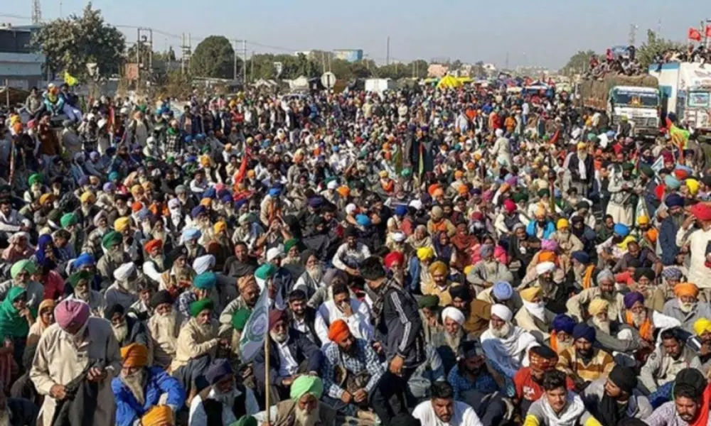 farmers protest in delhi