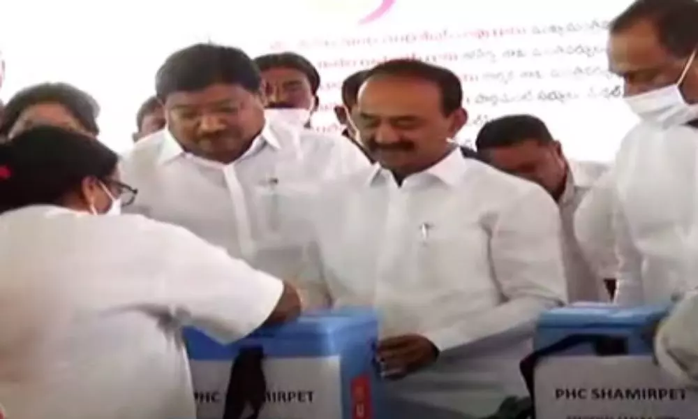 Minister Etela Rajender participated in the pulse polio program