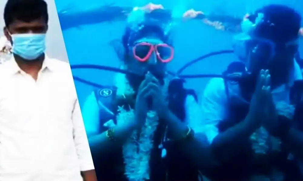 Underwater marriage in Tamilnadu