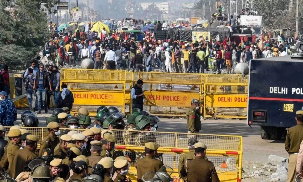 Social War on Delhi Farmers Protest