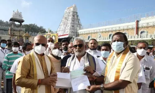 TTD Makes Huge Donation for Srivari Temple in TamilNadu TTD Makes Huge Donation for Srivari Temple in TamilNadu