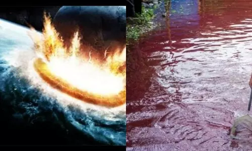 యుగాంతం వచేస్తోందా..? అక్కడ రక్తపు రంగులో వరద దేనికి సంకేతం యుగాంతం వచేస్తోందా..? అక్కడ రక్తపు రంగులో వరద దేనికి సంకేతం