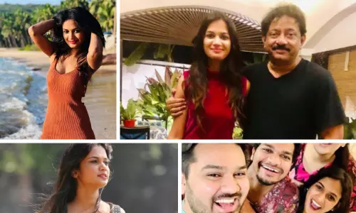 Ariyana Glory and Ram Gopal Varma in Goa