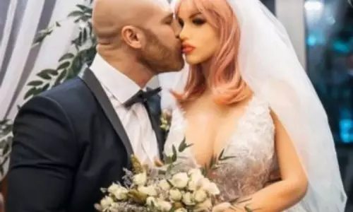 A man married with doll A man married with doll