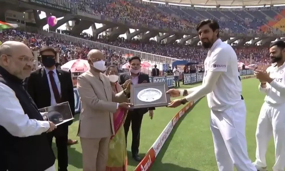 Ishant was Felicitated by the President Ram Nath Kovind and Home Minister Amit Shah