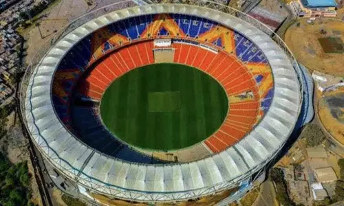 1st match in the worlds Largest stadium in India