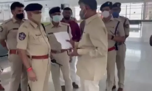 Chandrababu Naidu Started from Renigunta Air port Chandrababu Naidu Started from Renigunta Air port