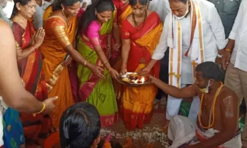 MLC Kavitha Bhoomi Pooja in Kodagattu