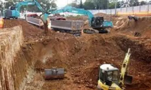 Soil Mafia activity in Telangana Bellampalli constituency