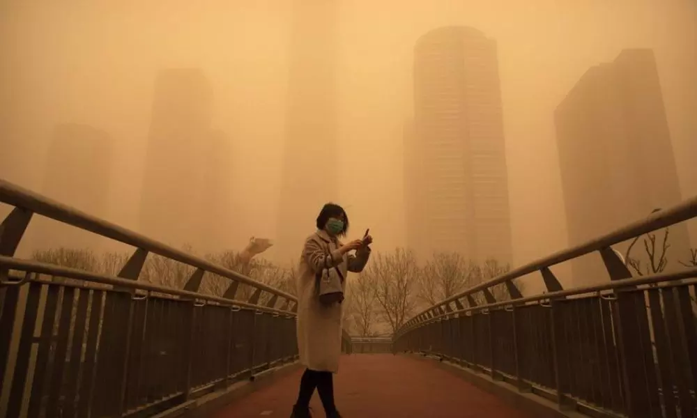 The Biggest Sandstorm in the Decade in china