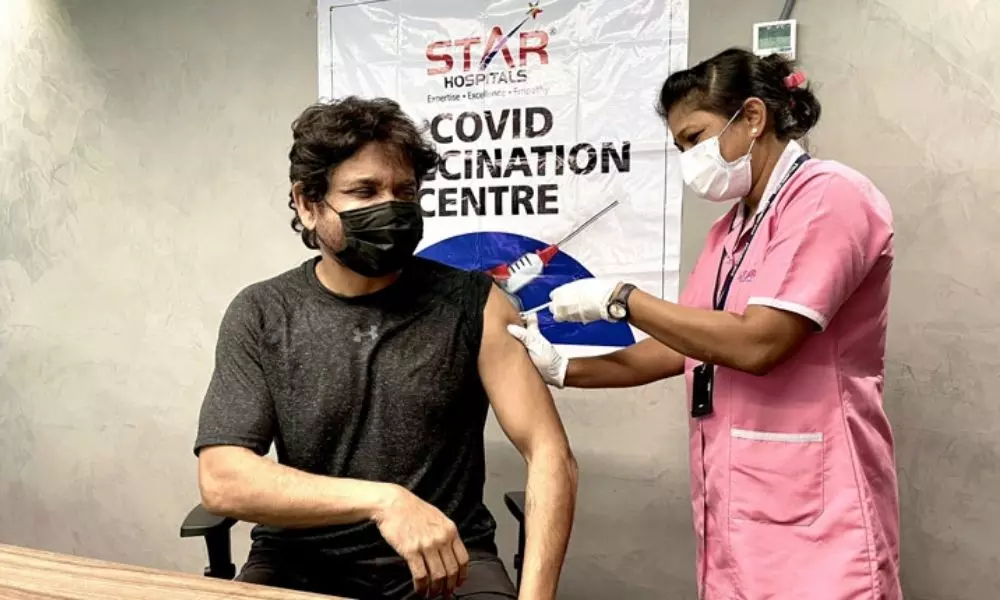 Nagarjuna Takes The First Dose of COVID-19 Vaccination