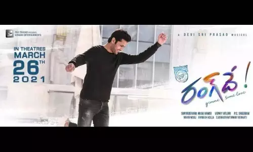 Nithiins Post For Rang De Movie Promotions Wins Hearts of Netizens Nithiins Post For Rang De Movie Promotions Wins Hearts of Netizens