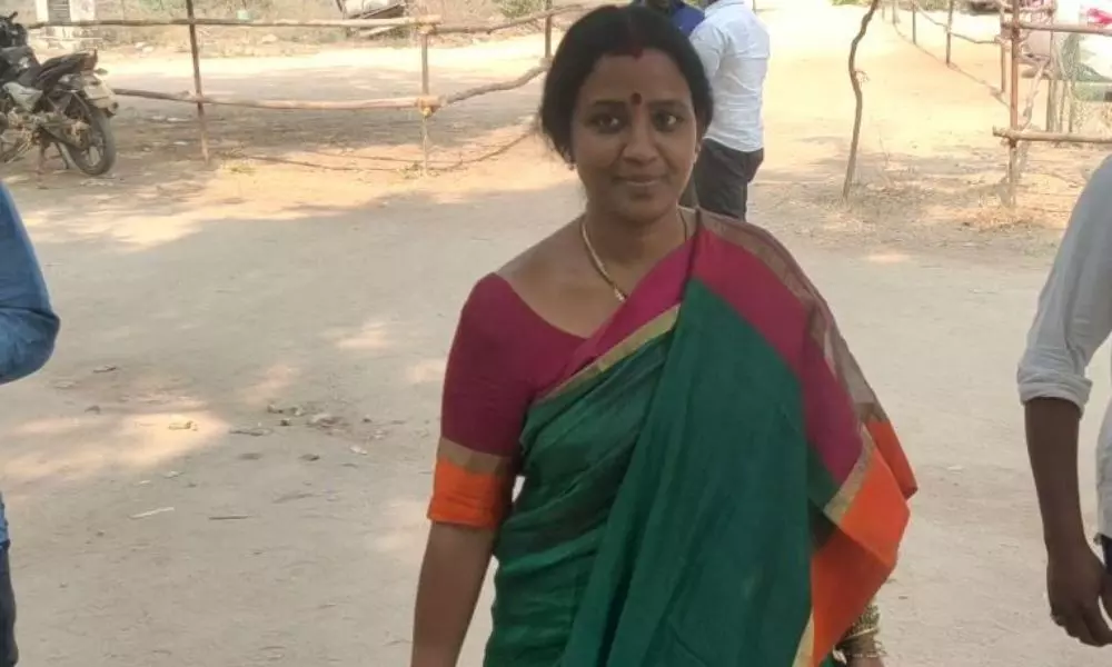 BJP Leader Niveditha Filed Nomination in Nagarjuna Sagar By-election