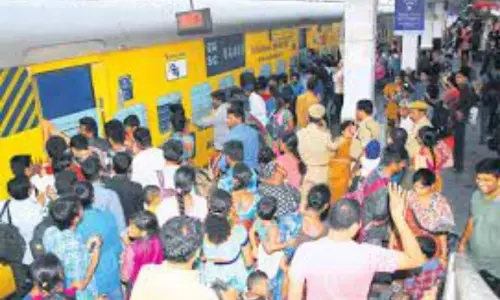 Students Traveling to Their own Villages in Telangana