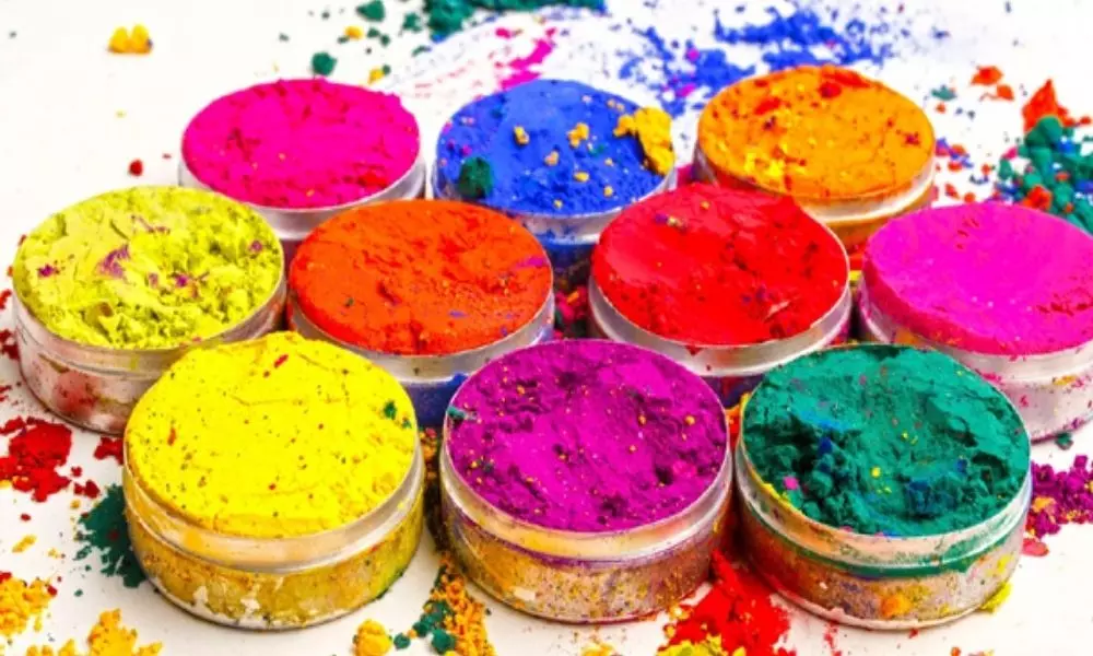 Holi Festival with Nature Prepared Colors