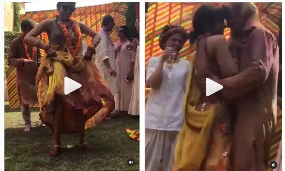 Viral Video Shriya Saran Colorful Dance With Her Husband