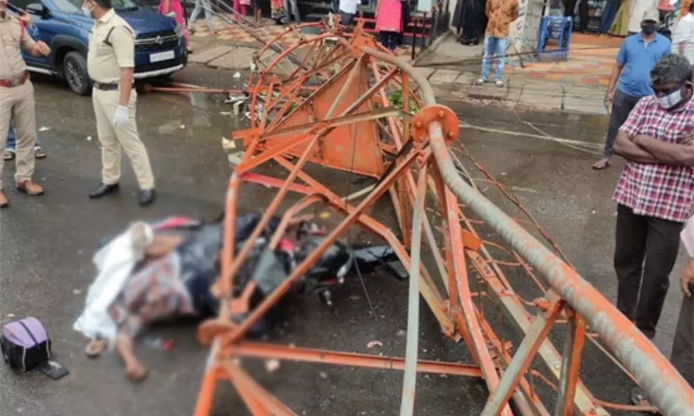 Cell Tower Collapsed at Tadepalligudem