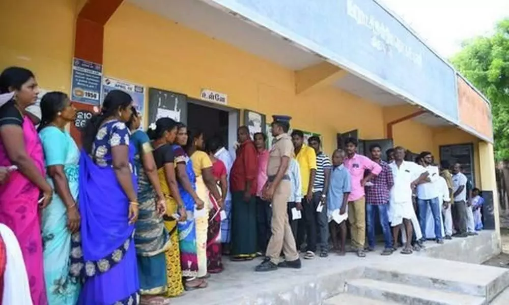 On-Going Election Polling in Tamil Nadu