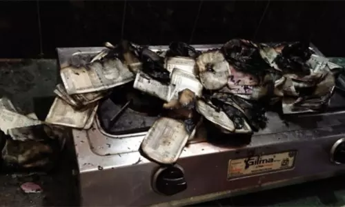 Man Fires Five Lakhs Rupees of Notes After Identifies ACB Raids