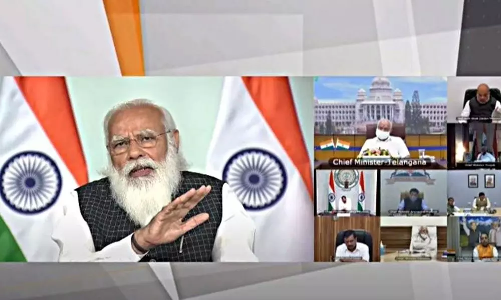 PM Narendra Modi virtual meeting with Chief Ministers