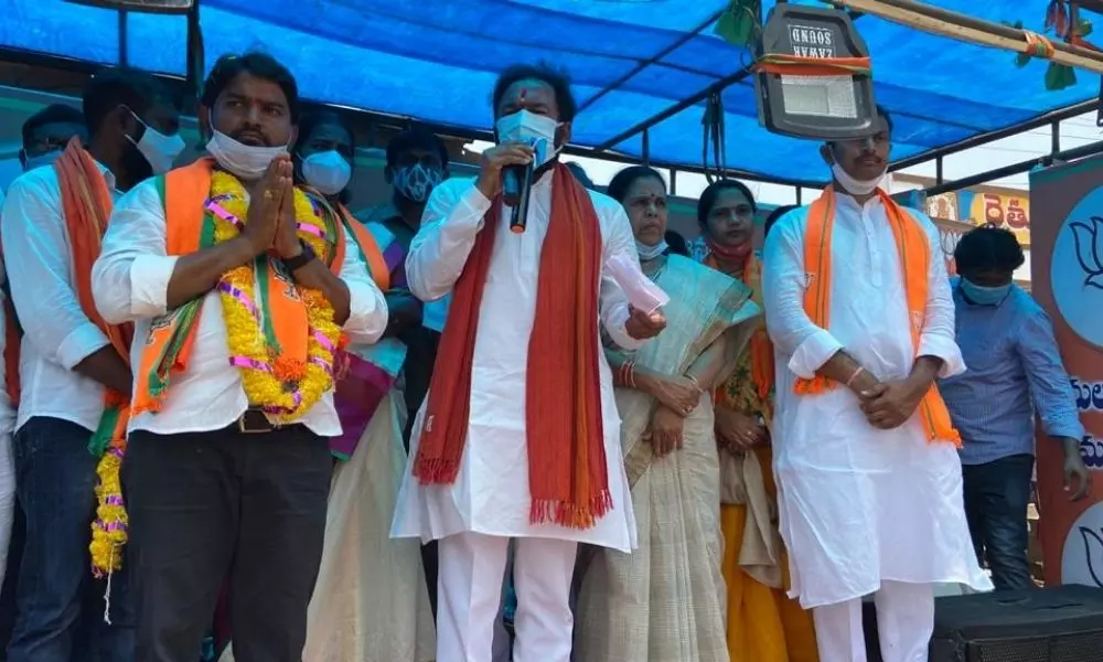 Minister Kishan Reddy Election Campaign at Nagarjuna Sagar