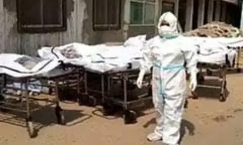 Bodies Piled up at Government Hospital at Raipur Bodies Piled up at Government Hospital at Raipur