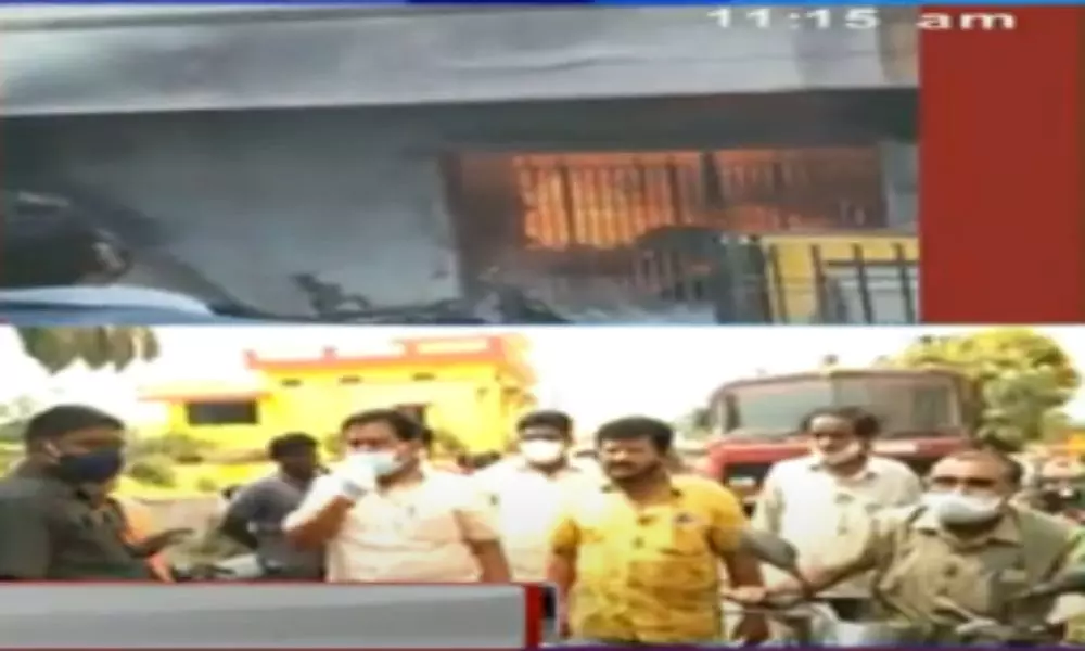 Fire Accident in a Chemical factory in Nellore District