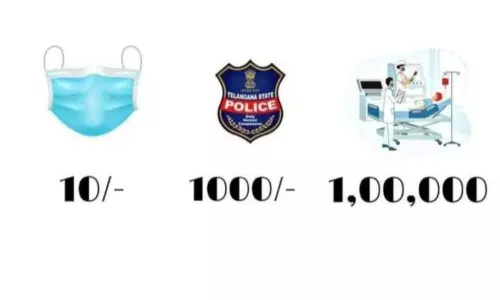 Hyderabad Police Creating Awareness on Wearing Mask on Social Media