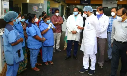 Central Minister Kishan Reddy Visit the Gandhi Hospital