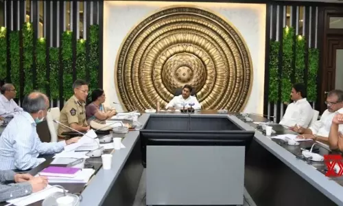 CM Jagan Review Meeting With the Ministers in Camp Office CM Jagan Review Meeting With the Ministers in Camp Office