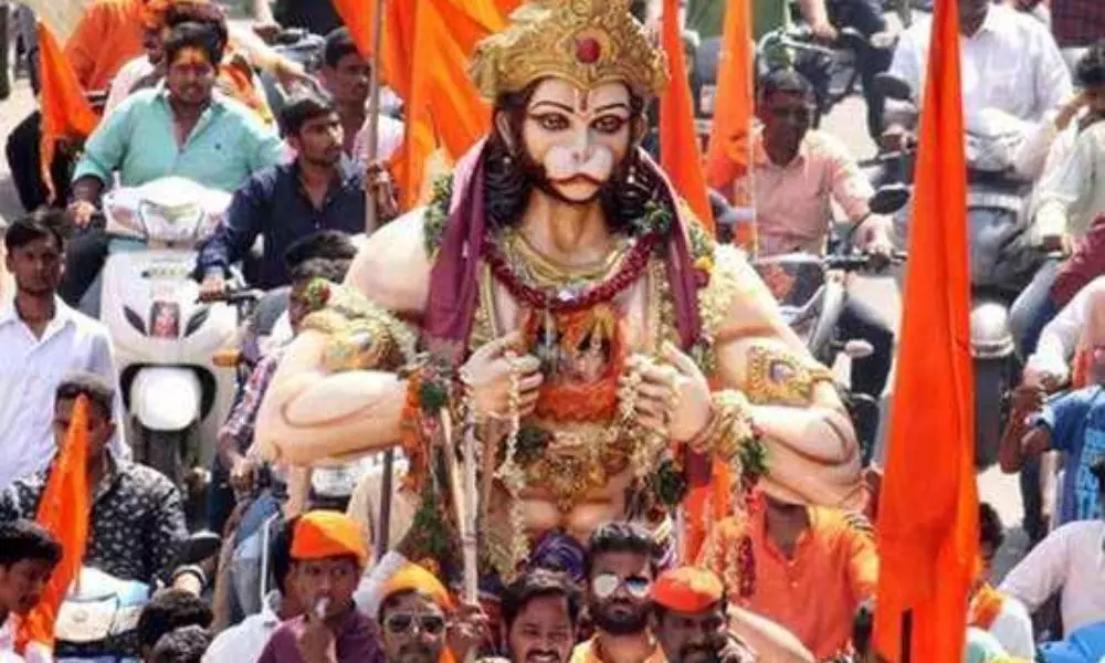 Hanuman procession with Covid rules