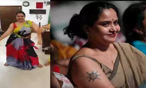 Actress Pragathi: Tollywood Actress Pragathi Mass Dance With Saree Video Viral in Social Media