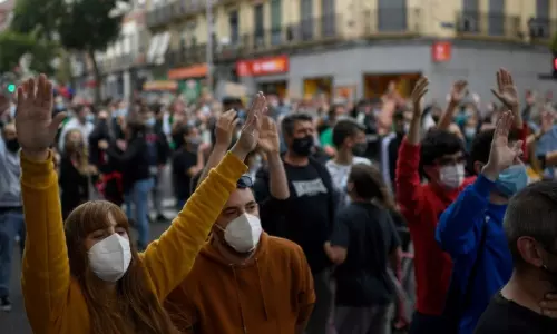 Covid-19 Spain People Celebrate the end of Lockdown