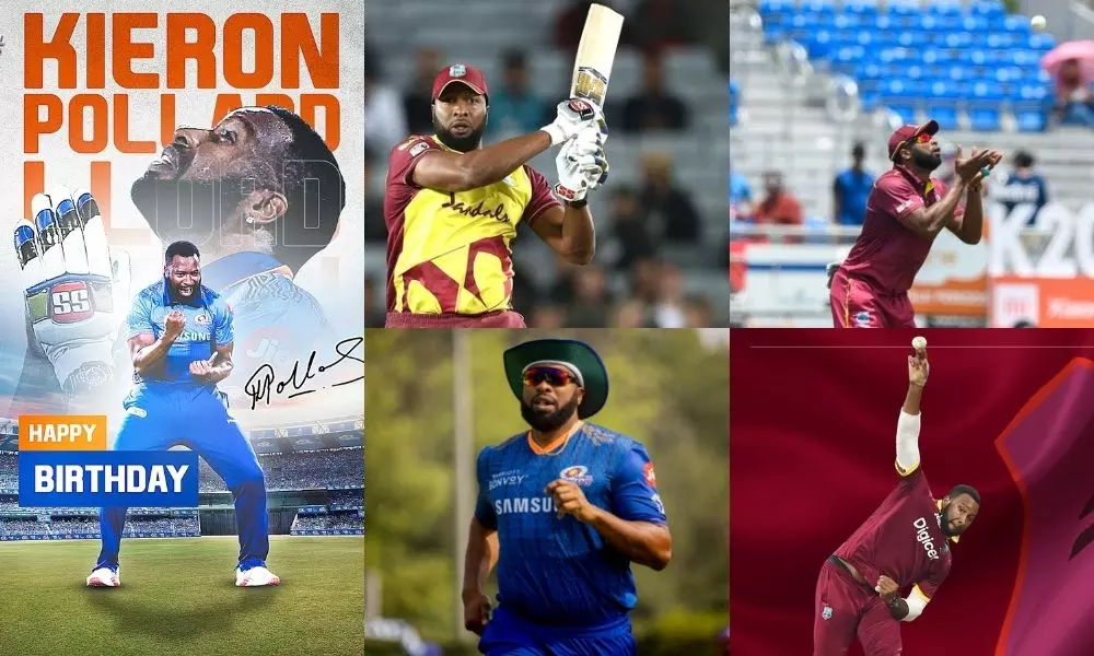 Pour Wishes From Mumbai Indians and Fans to This West Indies Kieron Pollard ‌Hitter