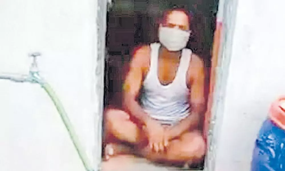 Man Makes Bathroom as Isolation Room in Vikarabad