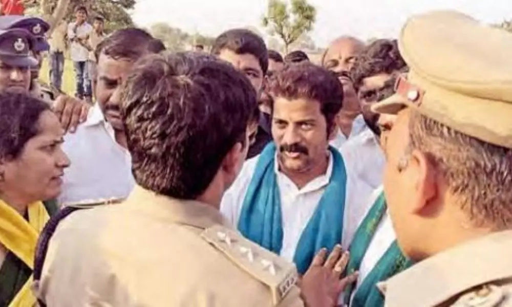 Clashes Between Police and Congress MP Revanth Reddy
