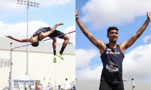 Tejaswin Shankar High Jumper Wins Second Gold Medal at USA Meet Tejaswin Shankar High Jumper Wins Second Gold Medal at USA Meet