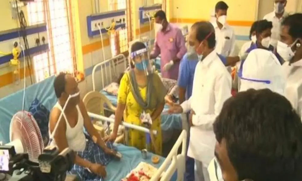 CM KCR Visits Gandhi Hospital