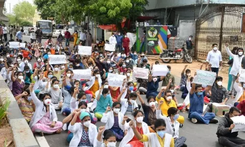 Ongoing Junior Doctors Strike in Telangana Ongoing Junior Doctors Strike in Telangana