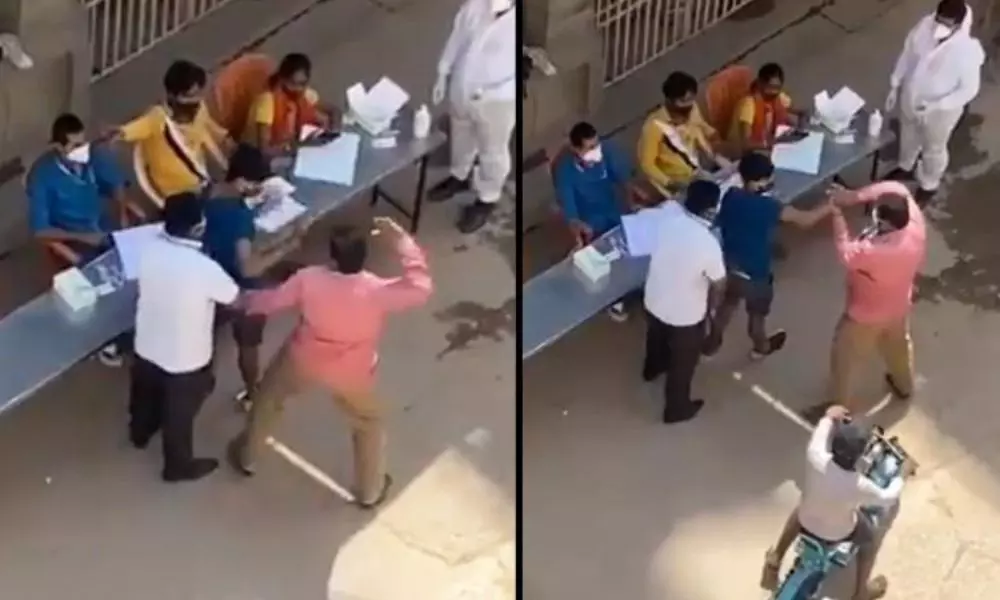 Bangalore Teenager Boy Brutally Beaten by BBMP Officials for Refusing Corona Test Caught on Video