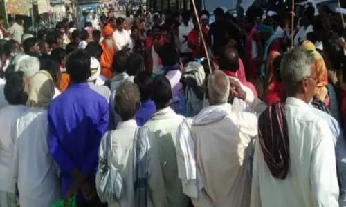 Farmers Protest in Vikarabad District