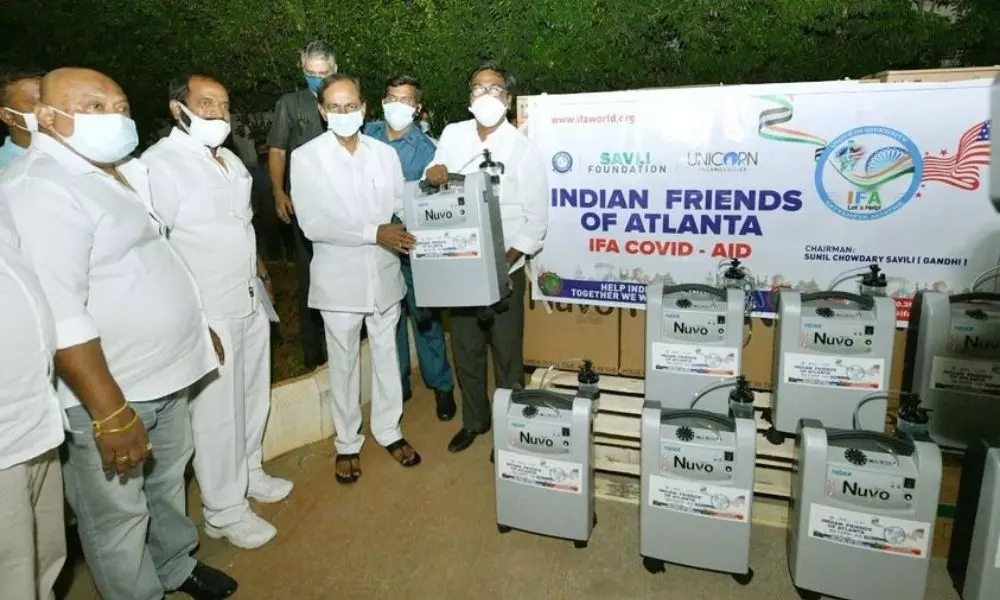 Puvvada Ajay Kumar Donates 250 Oxygen Concentrator