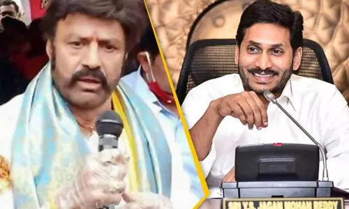CM YS Jagan Aims at Balakrishnas Baston CM YS Jagan Aims at Balakrishnas Baston