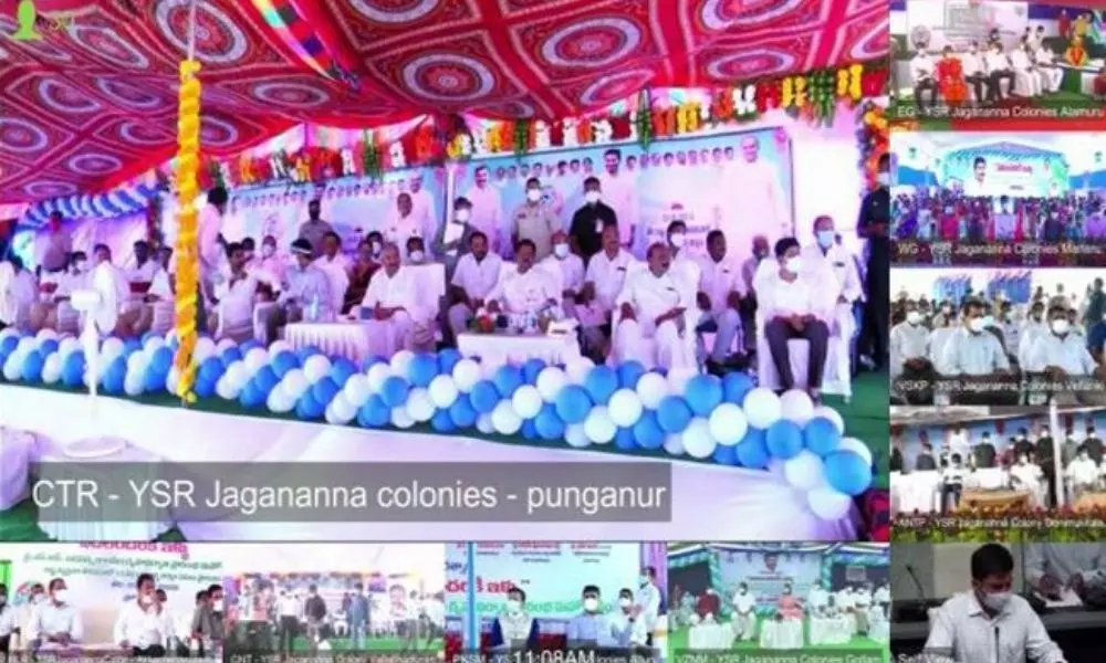 CM Jagan Launched YSR-Jagananna Colonies project